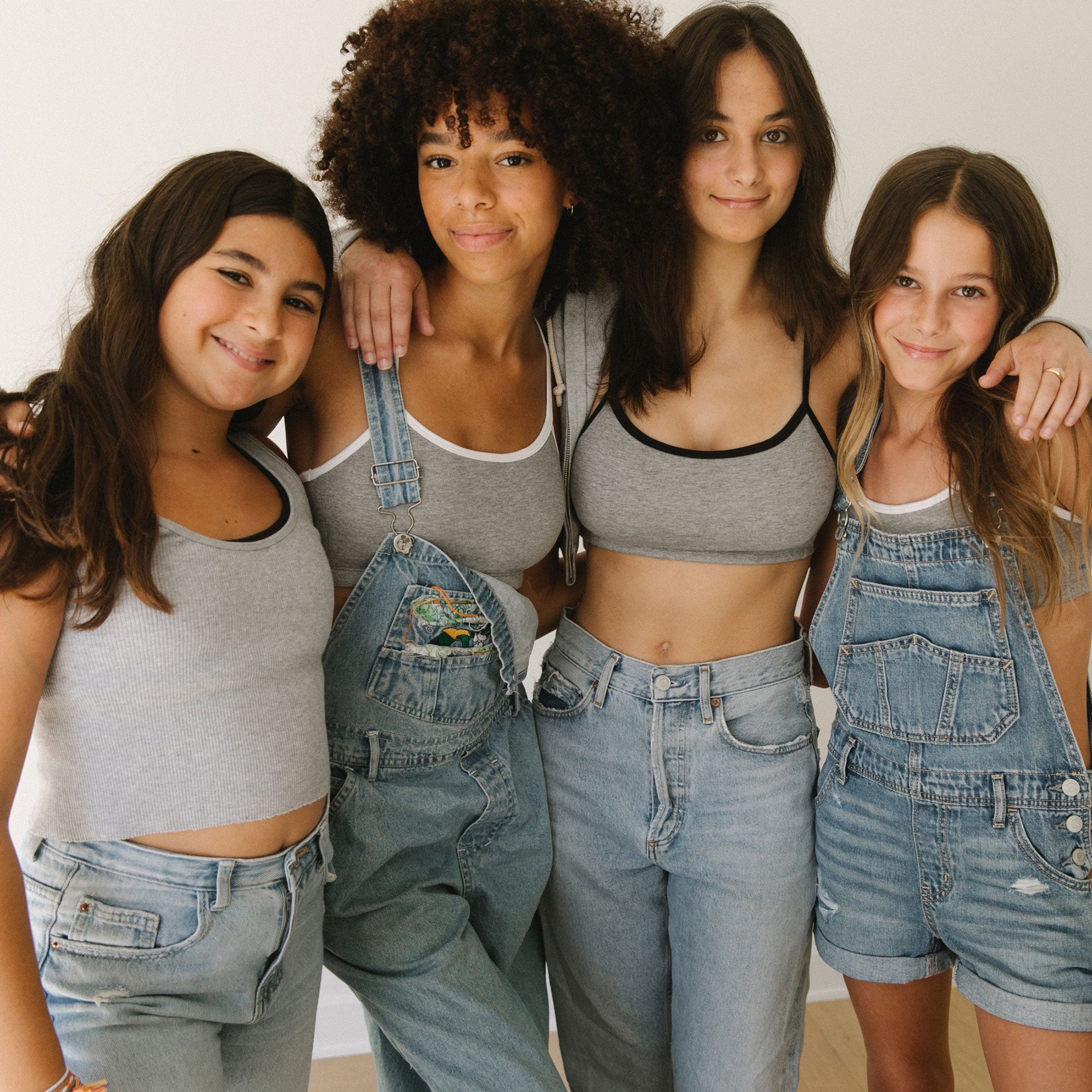 Black + Heather Grey Straight straps OOMBRA