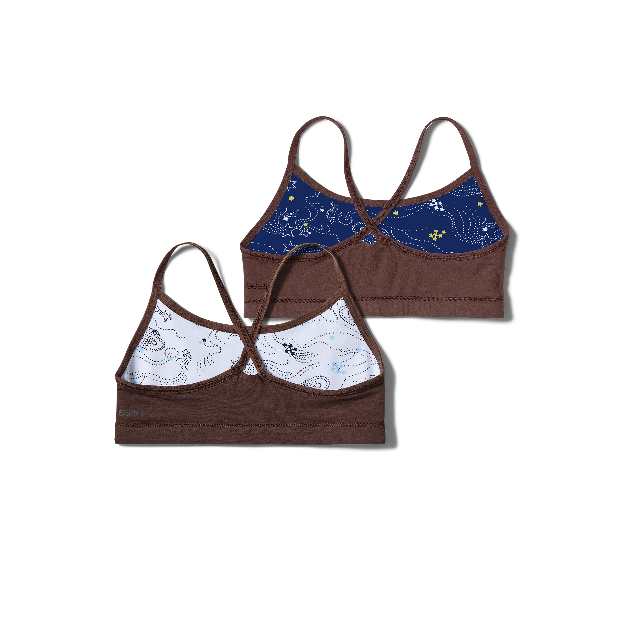 2 Crossed Straps Day + Night Sky Deep Brown OOMBRAs
