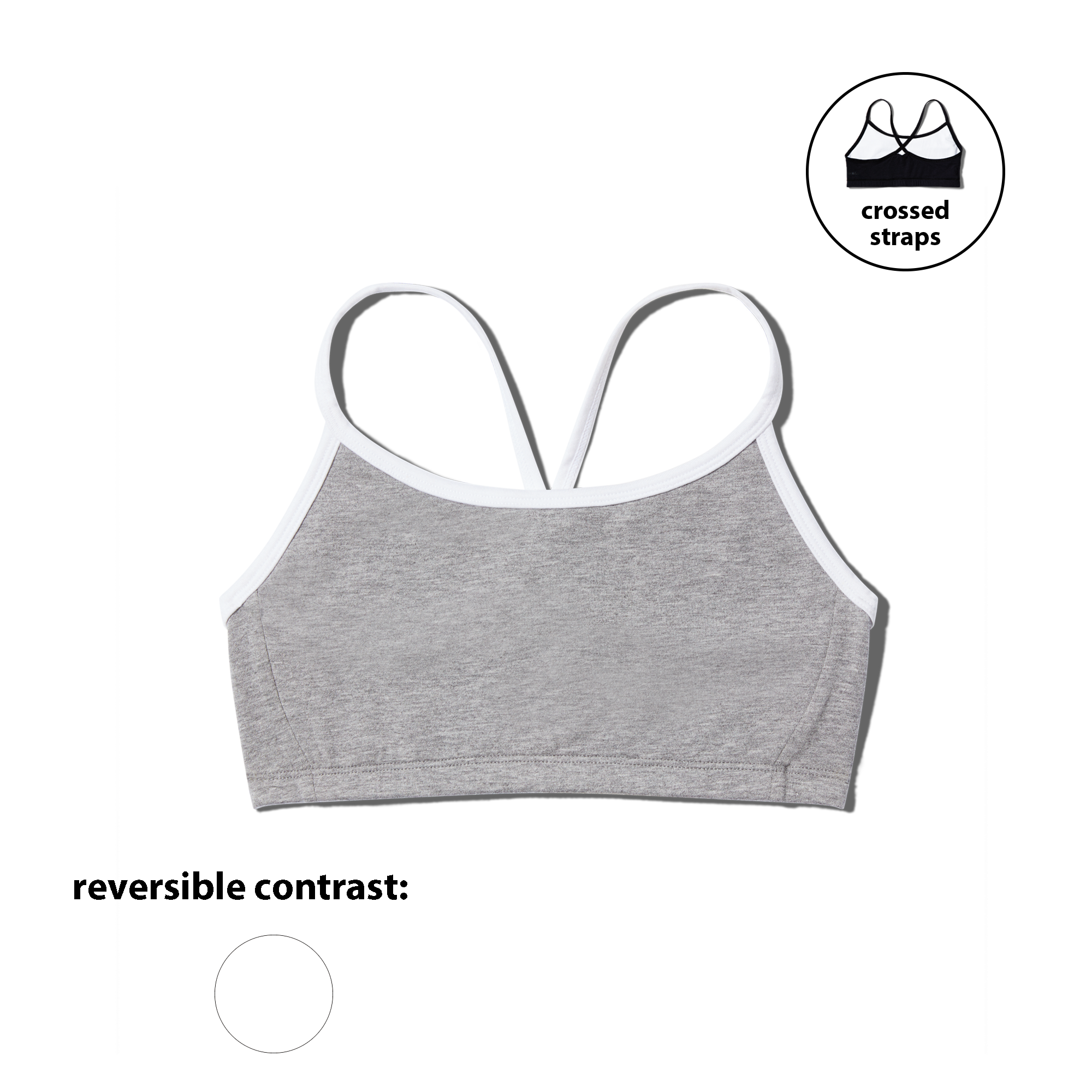 White + Heather Grey Crossed straps OOMBRA