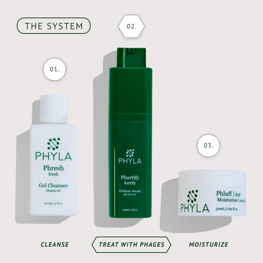 Acne-Fighting Phage System (60 Day Supply) by Phyla Skincare