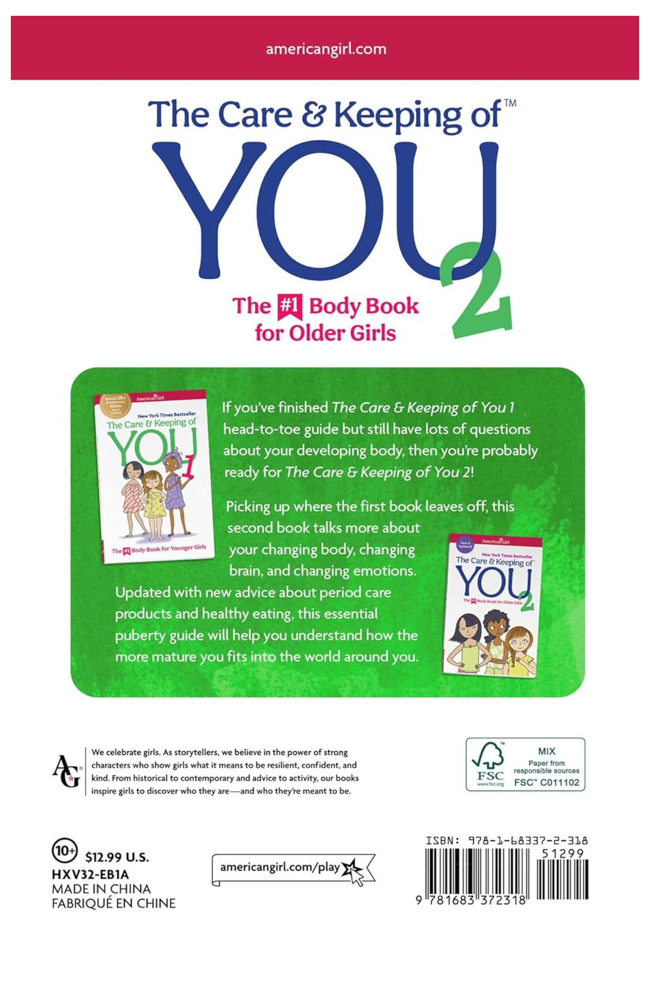 The Care and Keeping of You 2 (American Girl® Wellbeing) Book