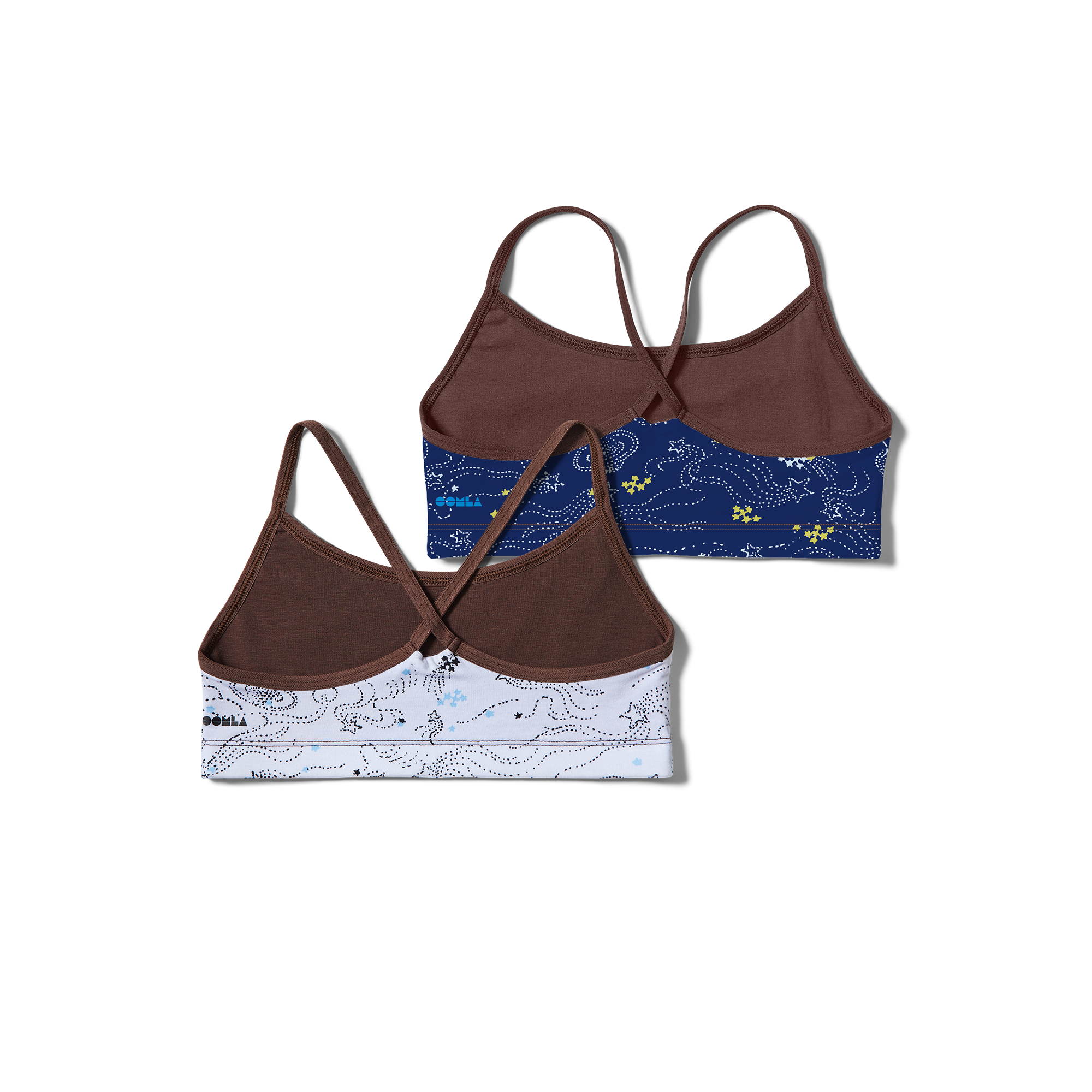 2 Crossed Straps Day + Night Sky Deep Brown OOMBRAs